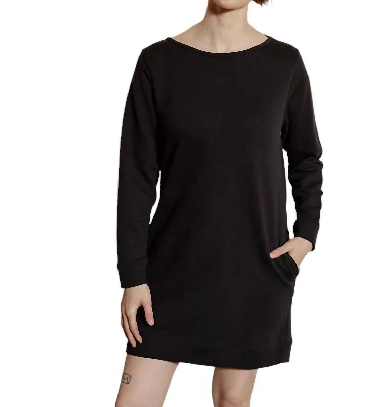 Amazing Prices You Can’t Resist!Sweatshirt Mini Dress In Black