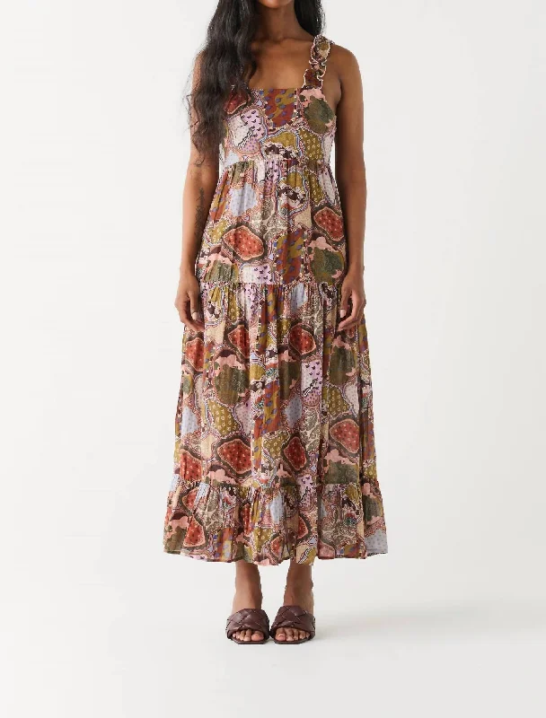 Hurry! While Supplies Last!Tiered Maxi Dress In Paisley