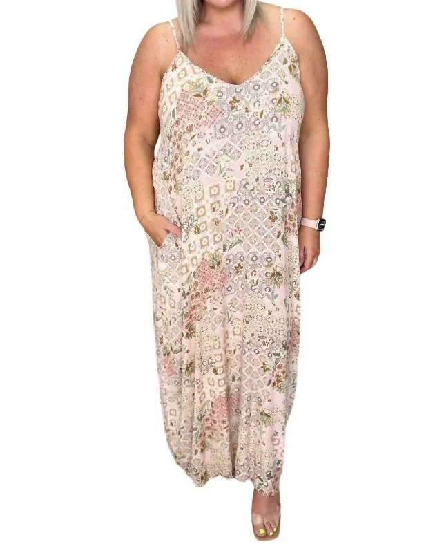 Today’s Deals, Tomorrow’s Regrets!V-Neck Pattern Maxi Dress In Multi