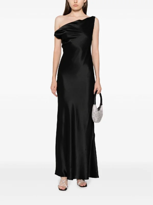Your Best Deals Are Here!Women's Ashanti One Drape Shoulder Maxi Dress In Black