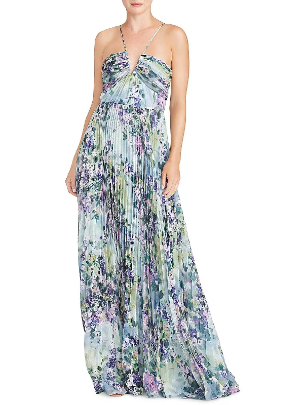 Massive Price Cuts!Womens Chiffon Floral Print Maxi Dress