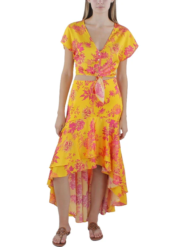 Best Deals Just for You!Womens Cut-Out Satin Maxi Dress