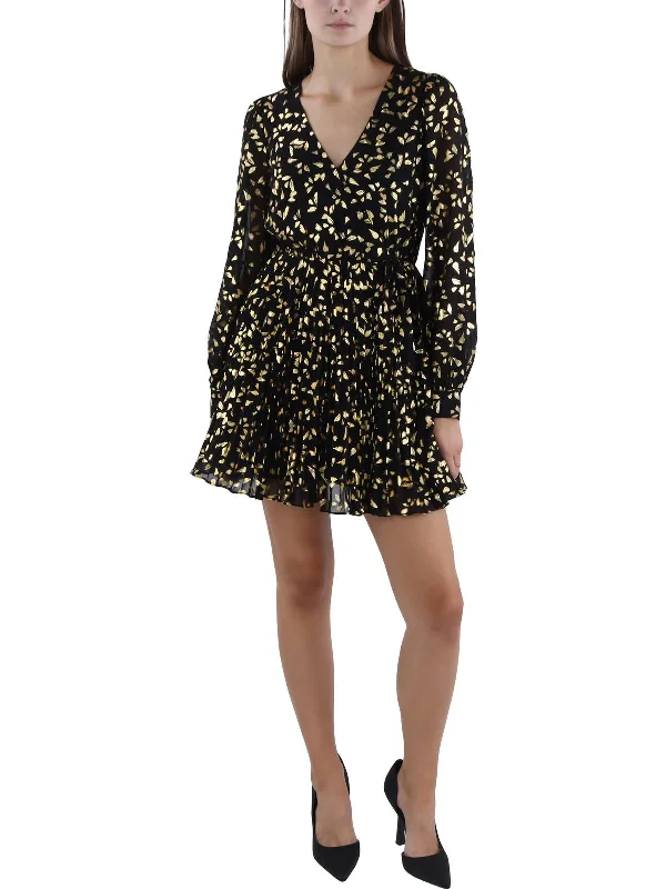 Shop Today, Save Tomorrow!Womens Metallic Above Knee Mini Dress
