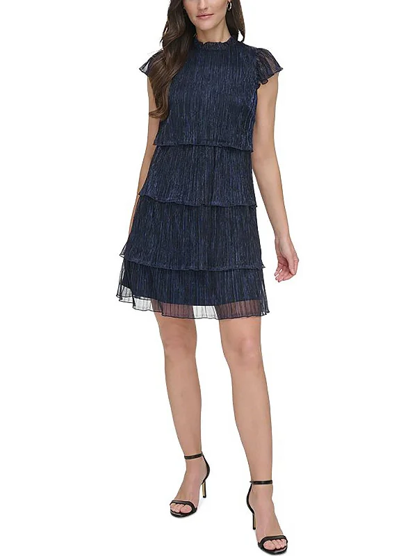 Save More with Every Purchase!Womens Metallic Above Knee Mini Dress