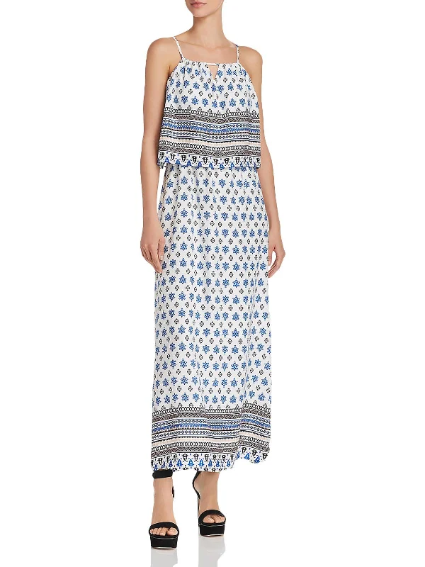 Unlock Huge Savings Now!Womens Off-The-Shoulder Printed Maxi Dress
