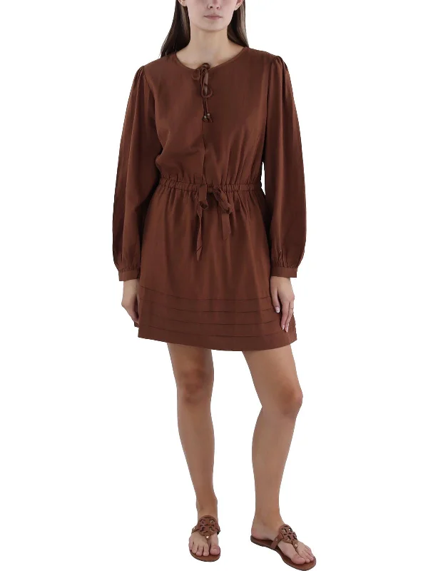 Get It Before It’s Gone!Womens Shutter Pleat Above Knee Mini Dress