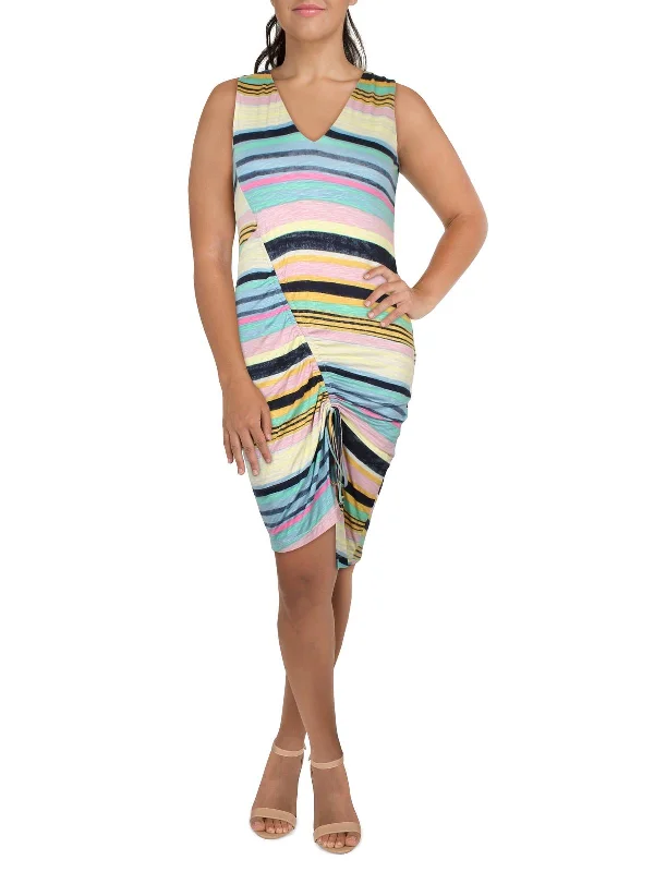 Limited-Time Price Drop!Womens Slub Striped Maxi Dress