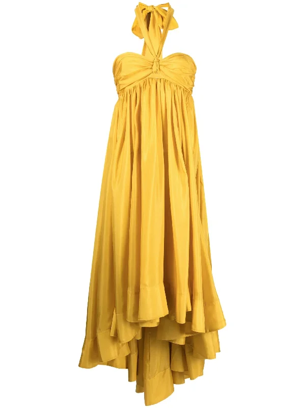 Your Shopping Wish, Our Discount Command!Zimmermann Devi Halter Maxi Dress Mustard