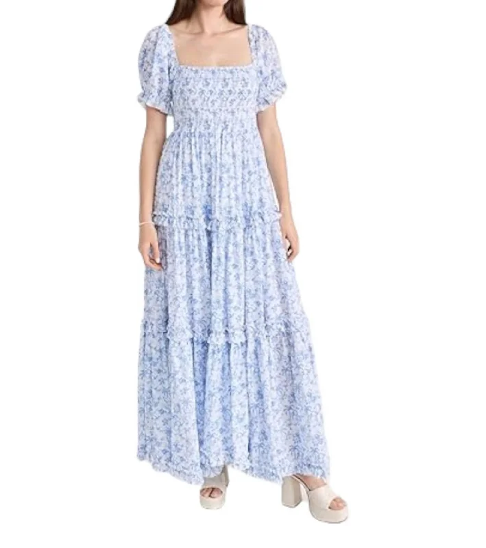 Hottest Discounts of the Year!Zuri Maxi Dress In White Blue