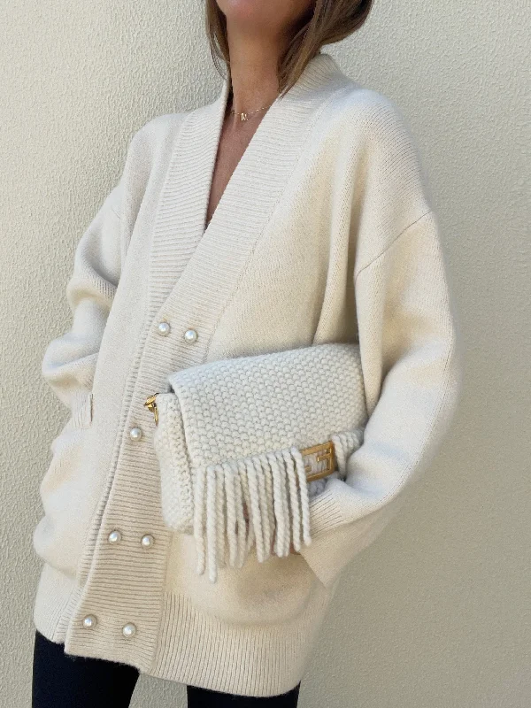 The Sale You’ve Been Waiting For!Aida Pearl Button Cardigan Coat | Cream