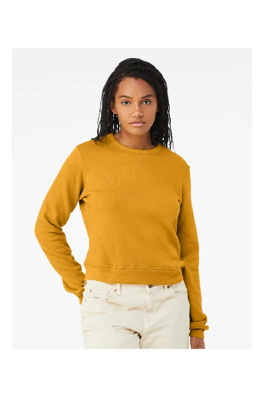 Save Money, Shop Happy!Bella + Canvas Womens Sponge Fleece Classic Crewneck Sweatshirt - Heather Mustard