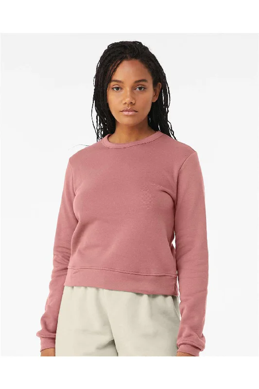 Price Drop Alert!Bella + Canvas Womens Sponge Fleece Classic Crewneck Sweatshirt - Mauve