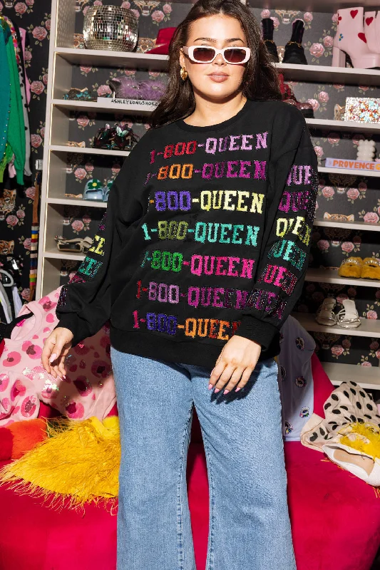 Time to Save Big!Black 1-800-Queen Sweatshirt