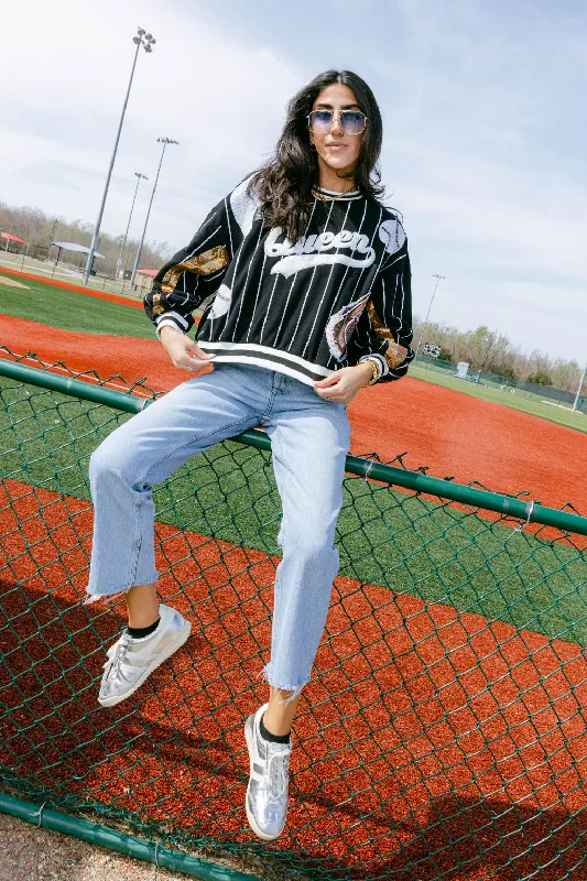 Score Huge Discounts Today!Black Batter Up Queen Sweatshirt