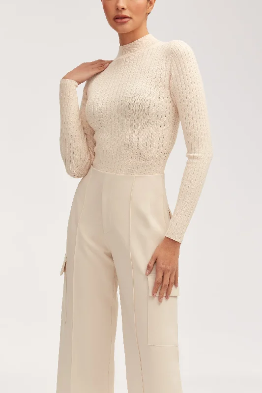 Shop Smart, Save Big!Blair Wide Rib Knit Bodysuit - Off White