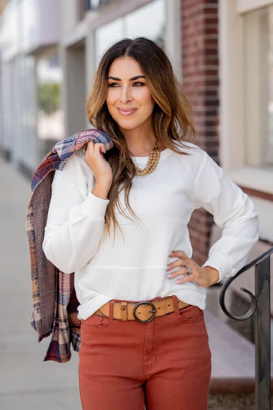 Exclusive Savings This Week!Blocked Subtle Textured Sweatshirt