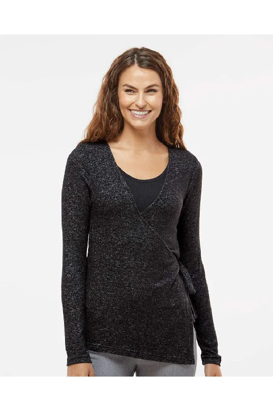 More Discounts, More Joy!Boxercraft Womens Cuddle Wrap Sweatshirt - Heather Black