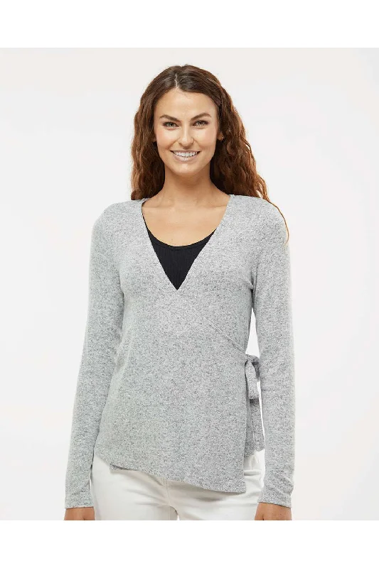 Time to Snag a Bargain!Boxercraft Womens Cuddle Wrap Sweatshirt - Heather Oxford Grey