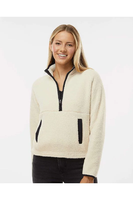 Save Like Never Before!Boxercraft Womens Everest 1/4 Zip Sweatshirt - Natural/Black