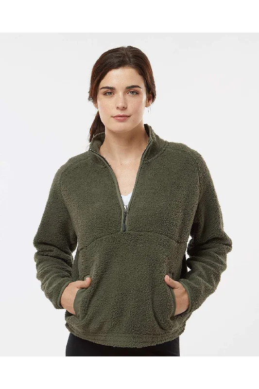 Find Your Perfect Deal Today!Boxercraft Womens Everest 1/4 Zip Sweatshirt - Olive Green