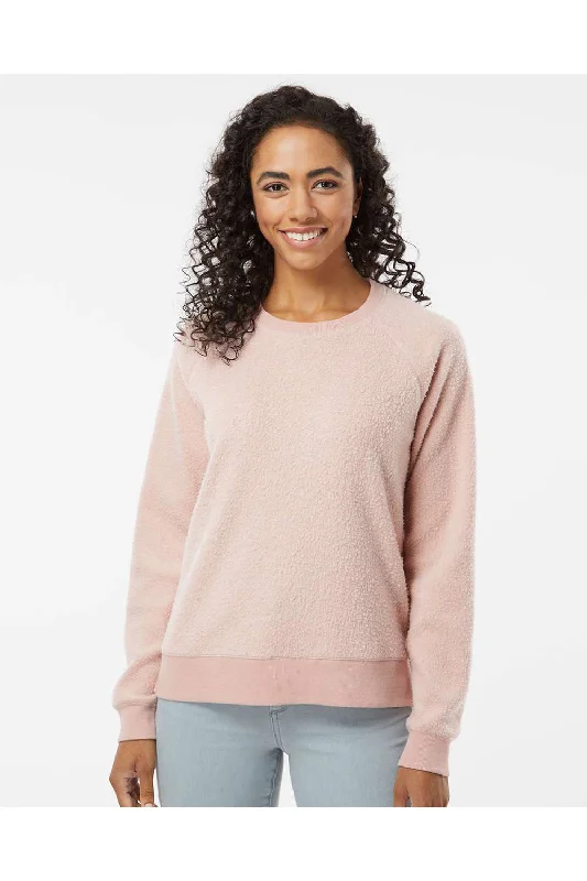Huge Savings – Act Now!Boxercraft Womens Fleece Out Crewneck Sweatshirt - Blush Pink