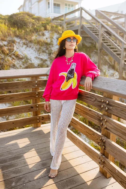 Biggest Sale of the Season!Hot Pink Banana Coca-Cola® Bottle Sweatshirt