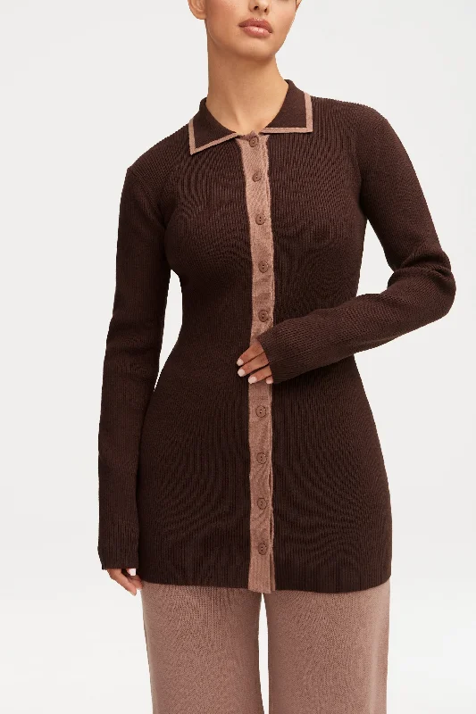 Snag the Best Prices Now!Jenny Ribbed Knit Contrast Trim Top