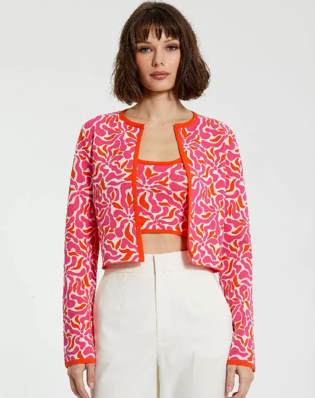 Price Drop Alert!Long Sleeve Knit Floral Cardigan