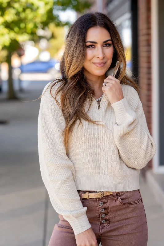 Get the Best for Less!Knit Quarter Zip Pullover