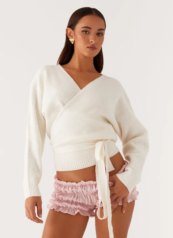 Today’s Deals, Tomorrow’s Regrets!Leela Wrap Cardigan - Ivory