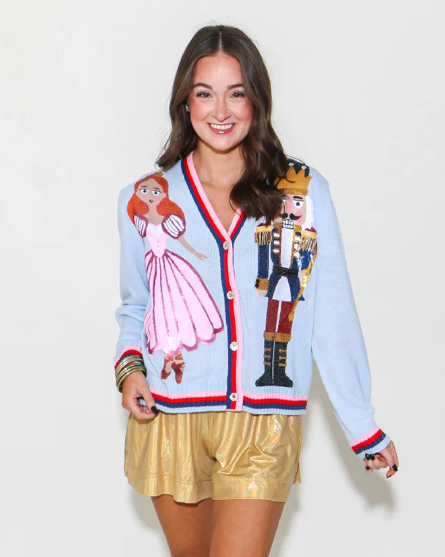 Save Up to 50% Off!Light Blue Nutcracker & Clara Cardigan