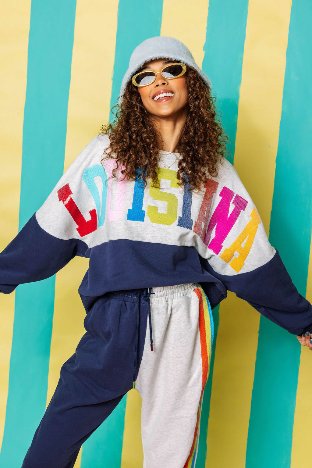 Shop Today, Save Tomorrow!Louisiana Multi Color QOS Colorblock Sweatshirt