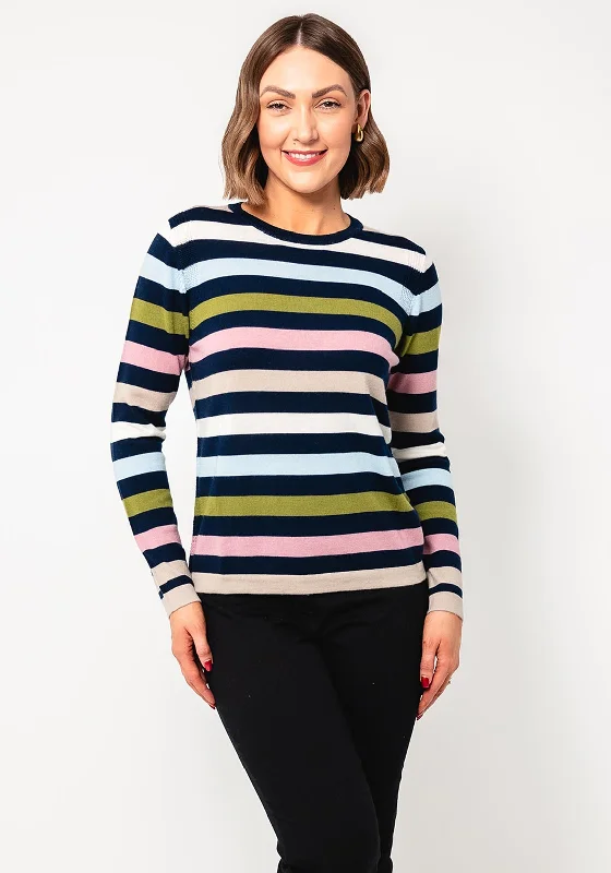 One Day Only – Huge Savings!White Stuff Striped Knit Wool Sweater, Multi-Coloured
