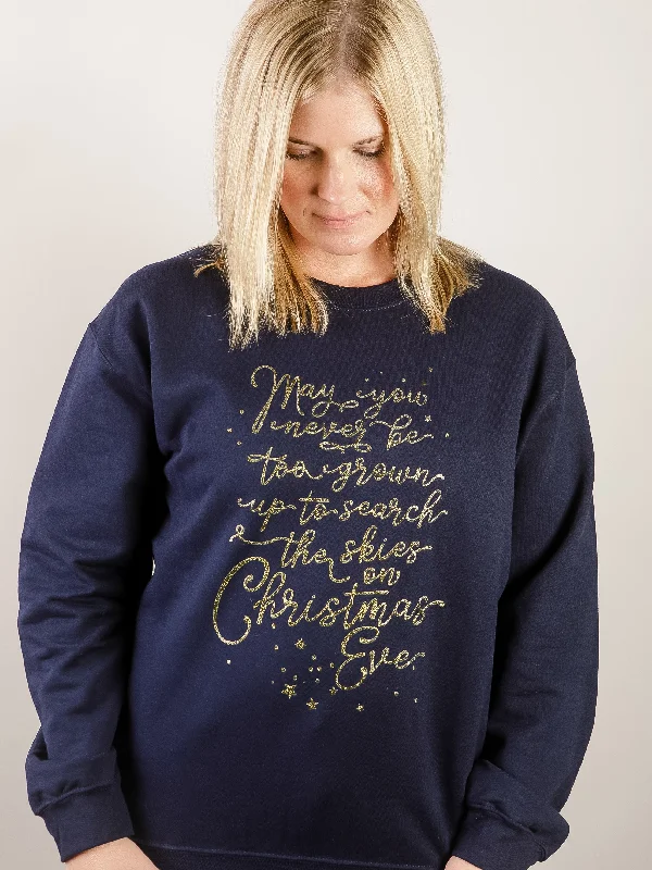 Time to Save Big!Navy Christmas Eve Graphic Sweatshirt