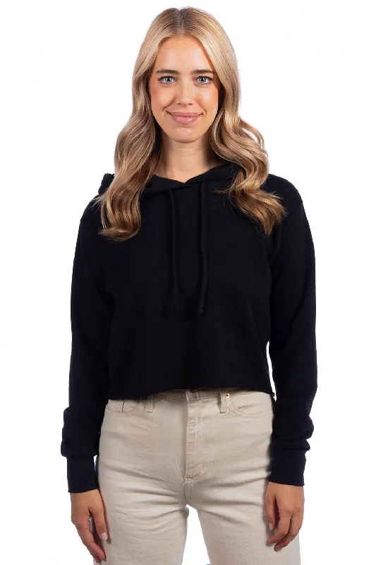 Your Discount is Waiting!Next Level Womens Cropped Hooded Sweatshirt Hoodie - Black