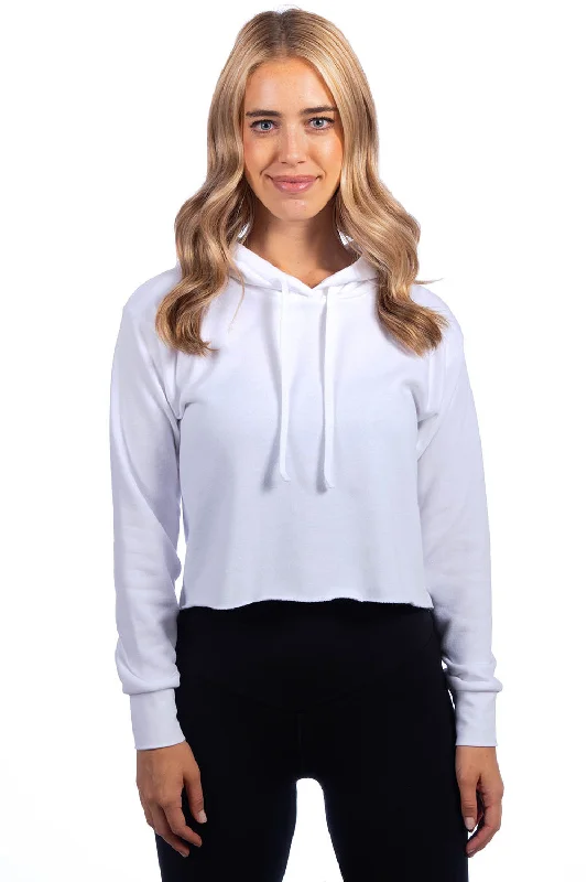 Score Big Savings Today!Next Level Womens Cropped Hooded Sweatshirt Hoodie - White