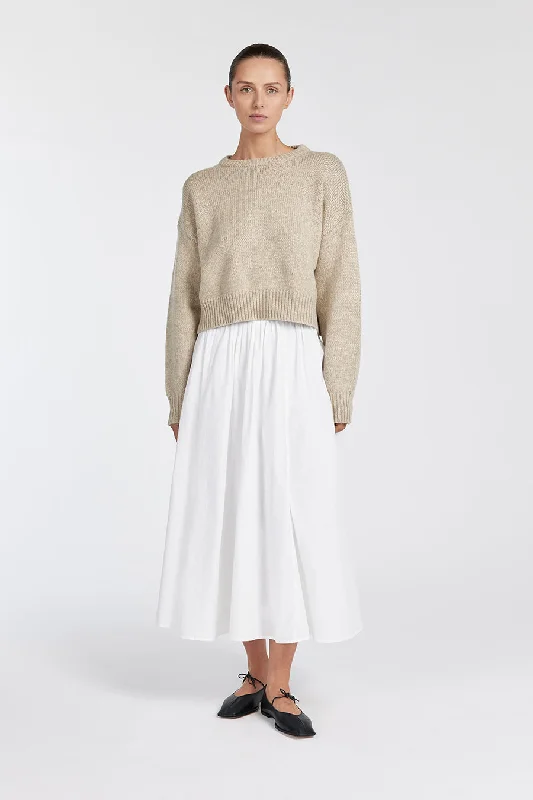 Biggest Sale of the Season!OLIVER PEBBLE MARLE KNIT JUMPER
