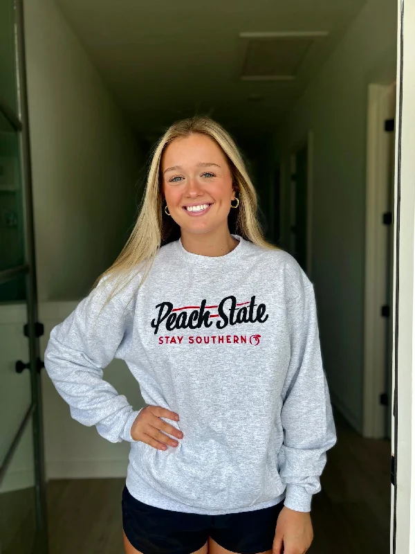 Massive Price Cuts!Old School Peach State Sweatshirt Light Gray