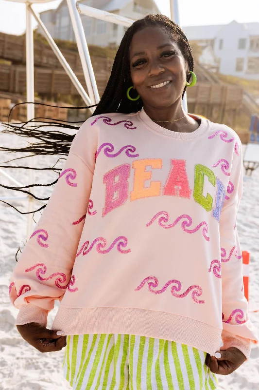 Find Your Perfect Deal Today!Peach Wave & 'Beach' Sweatshirt
