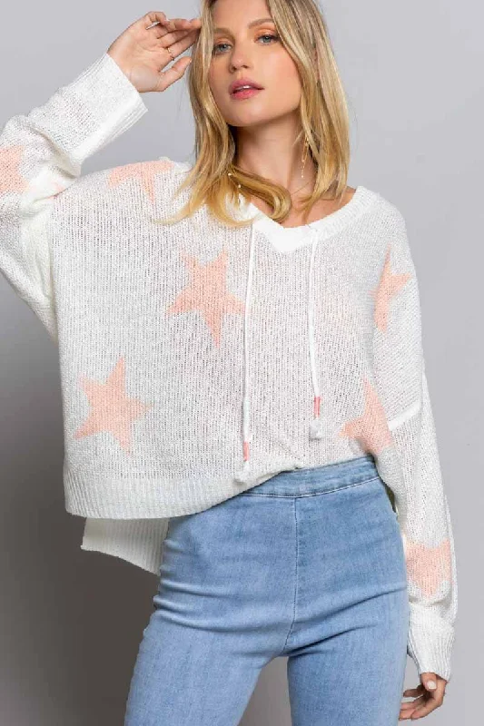 Save Up to 50% Off!POL Thin Star Sweater