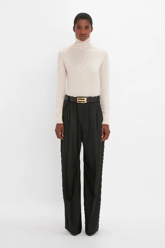 Don't Miss Out!Polo Neck Jumper In Ivory