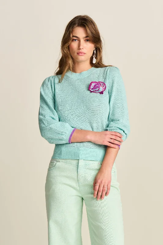 The Best Sale of the Year!POM Amsterdam Pullover in Aqua