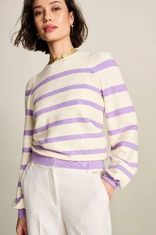 Limited Stock Available!POM Amsterdam Pullover in Purple Stripe