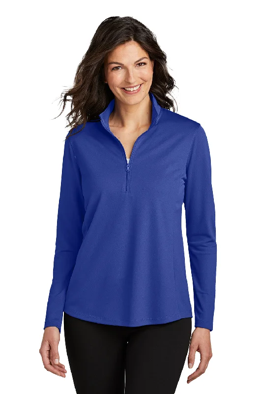 Hurry! While Supplies Last!Port Authority Womens Dry Zone Moisture Wicking Micro Mesh 1/4 Zip Sweatshirt - True Royal Blue