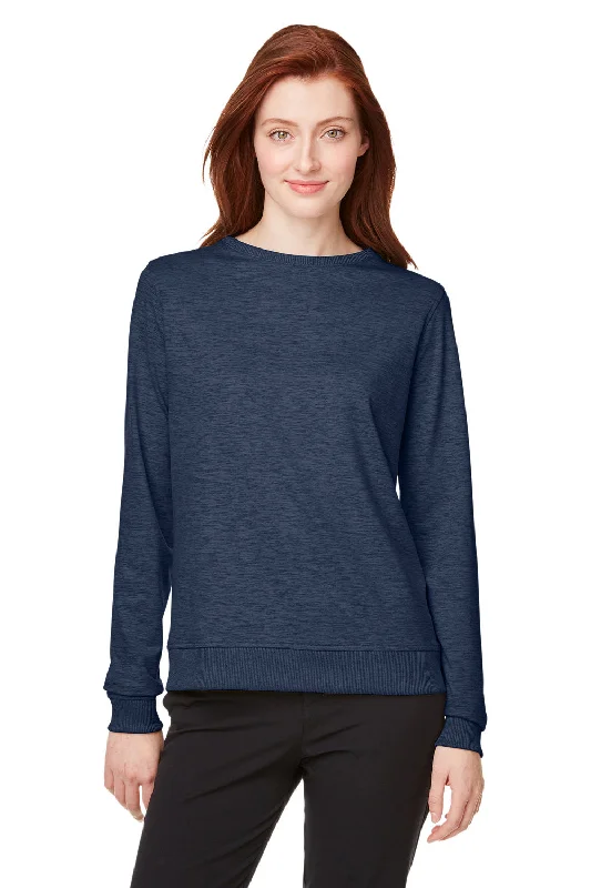 Unlock Huge Savings Now!Puma Womens Cloudspun Moisture Wicking Crewneck Sweatshirt - Heather Navy Blue
