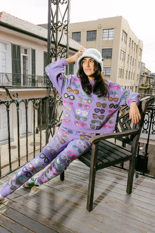 Your Wallet Will Thank You!Purple Mardi Gras Sunglass Sweatshirt
