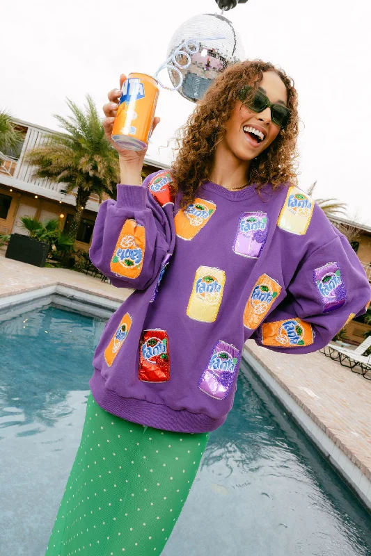 Bigger Savings, Better Shopping!Purple Scattered Multi Fanta™ Can Sweatshirt