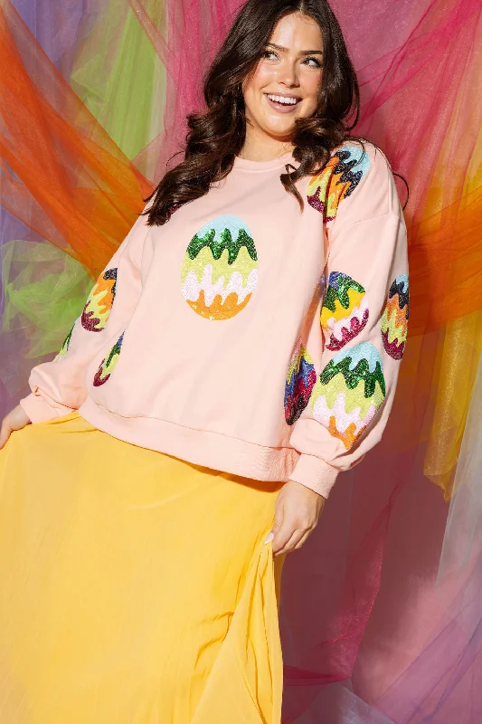 Get It Before It’s Gone!Salmon Groovy Easter Egg Sweatshirt