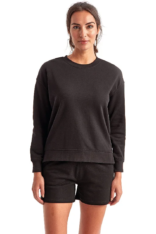 Your Best Deals Are Here!TriDri Womens Billie Side Zip Crewneck Sweatshirt - Black