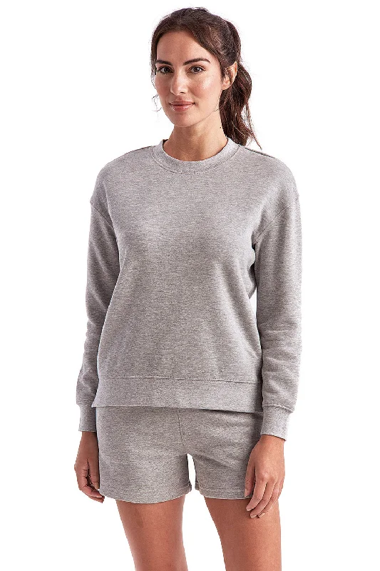 Your Chance to Save is Now!TriDri Womens Billie Side Zip Crewneck Sweatshirt - Heather Grey
